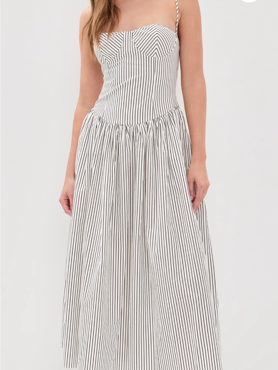 o.p.t Dresses & Skirts - o.p.t Ava Dresss Striped White and Black Spaghetti Strap Maxi Dress